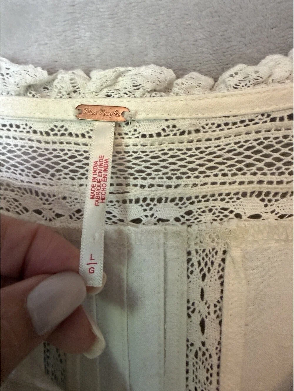 FREE PEOPLE Tea Time Mini Dress Women's Size Large